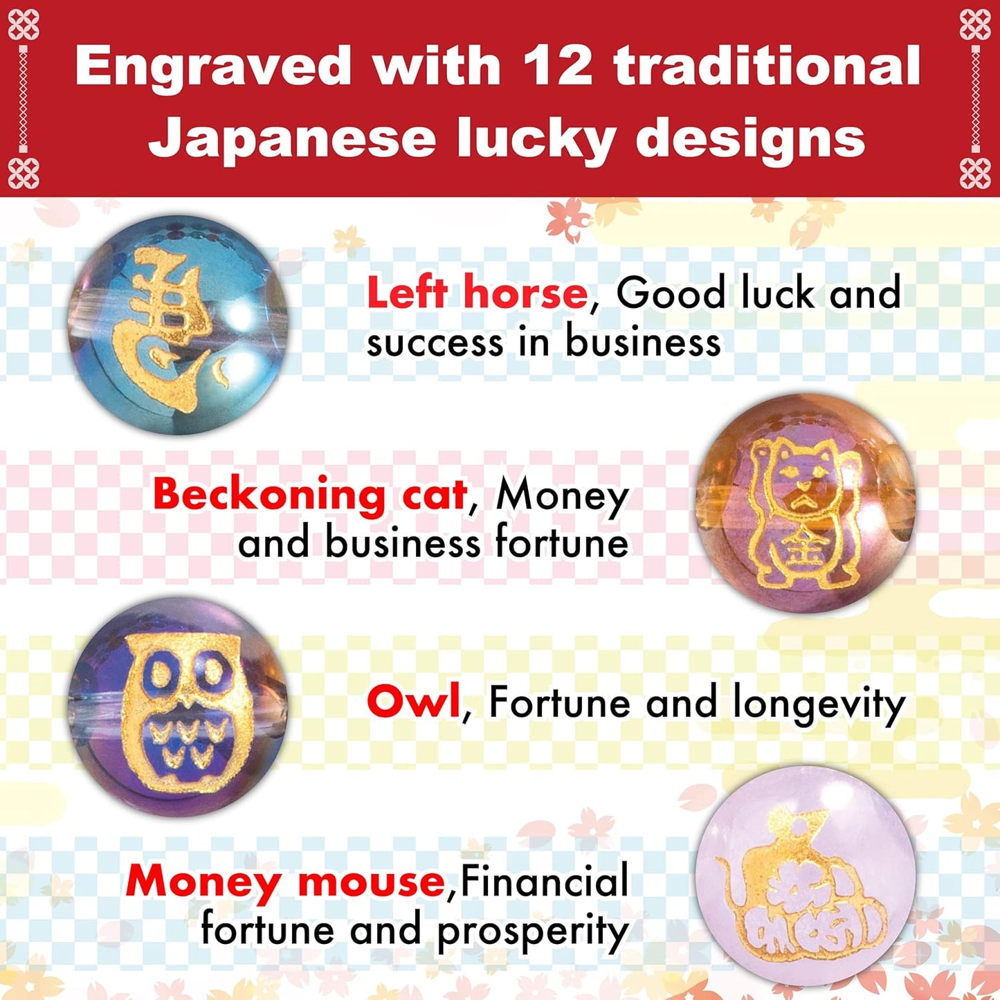 Japan money lucky charms bracelet crystal bracelets feng shui good luck japan traditional design wealth men women unisex stretch